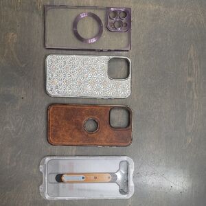 Purple Clear Shockproof Phone Case with Magnetic Ring